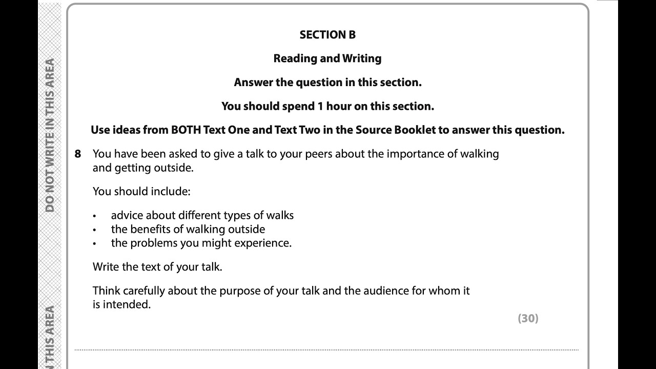English Language B Section B 