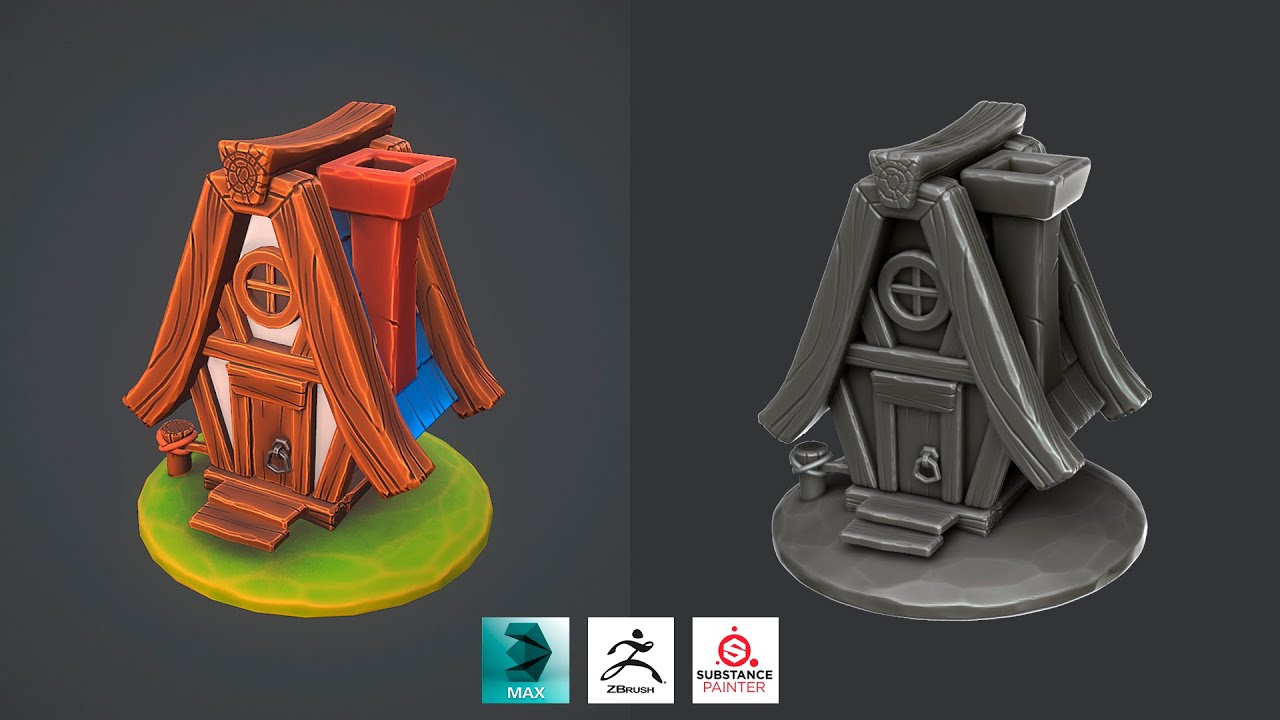 Autodesk 3ds Max, Zbrush, Substance Painter - Stylized House