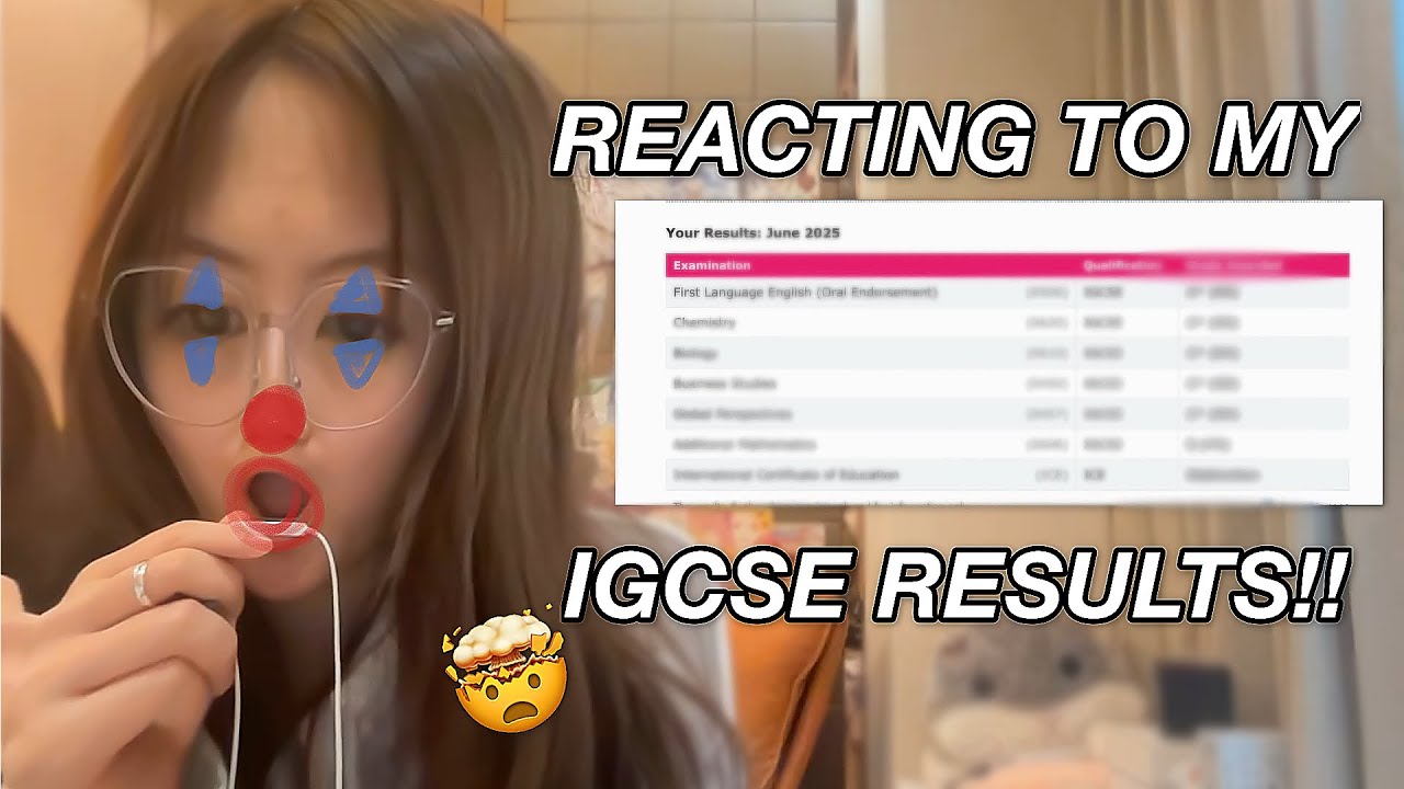 reacting to my igcse results??!? 🤡🤡🤯