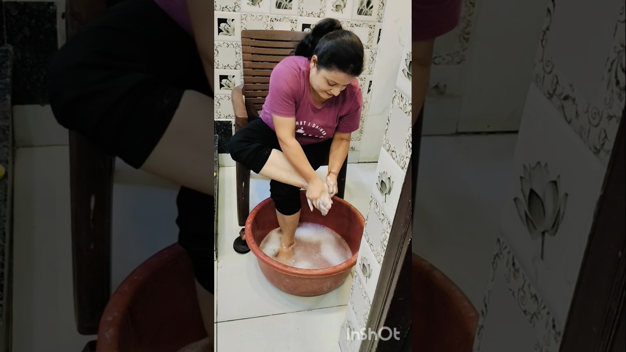 Day-64/365aaj ghar per hi pedicure karke apne 🦶 ko chamkaya