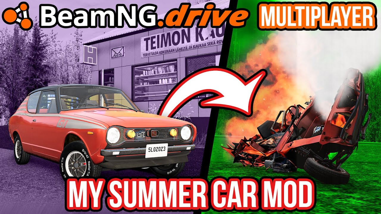 MY SUMMER CAR V BEAMNG.DRIVE | BeamNG.drive Multiplayer #06