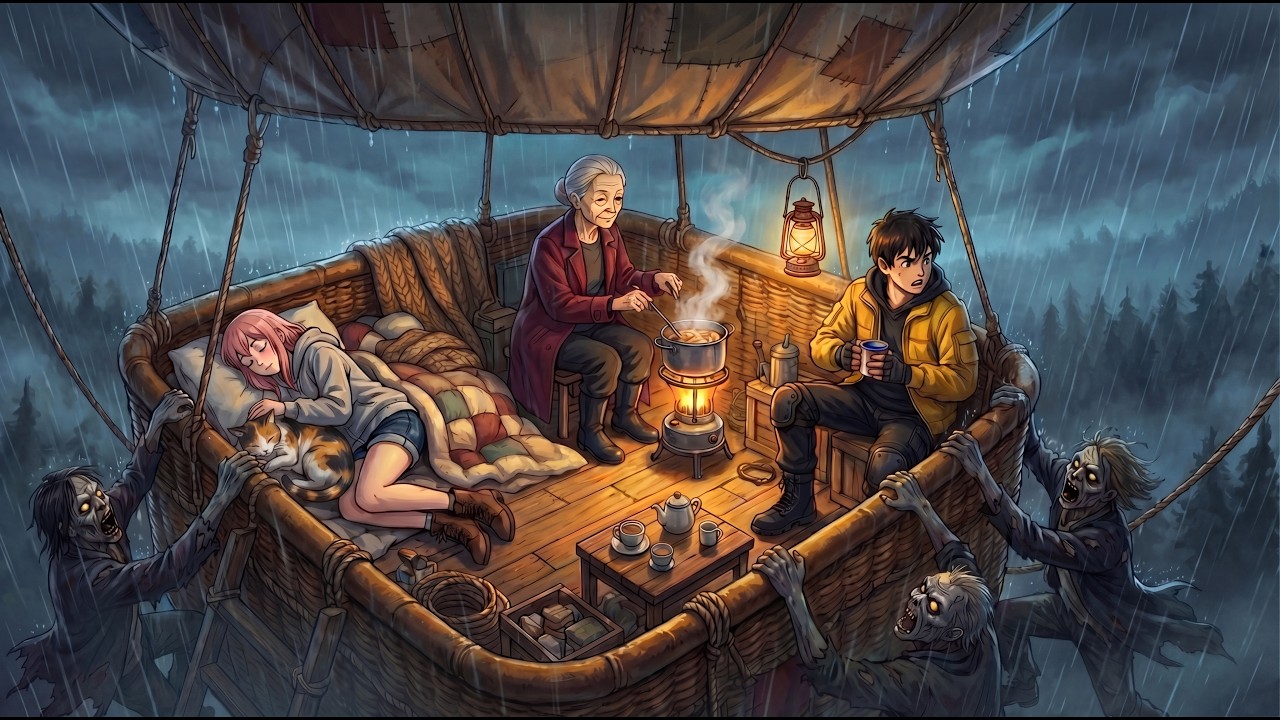 Surviving in a Hot Air Balloon During a Zombie Apocalypse | Ghibli Cozy Time