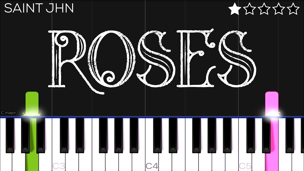 SAINt JHN - Roses | EASY Piano Tutorial