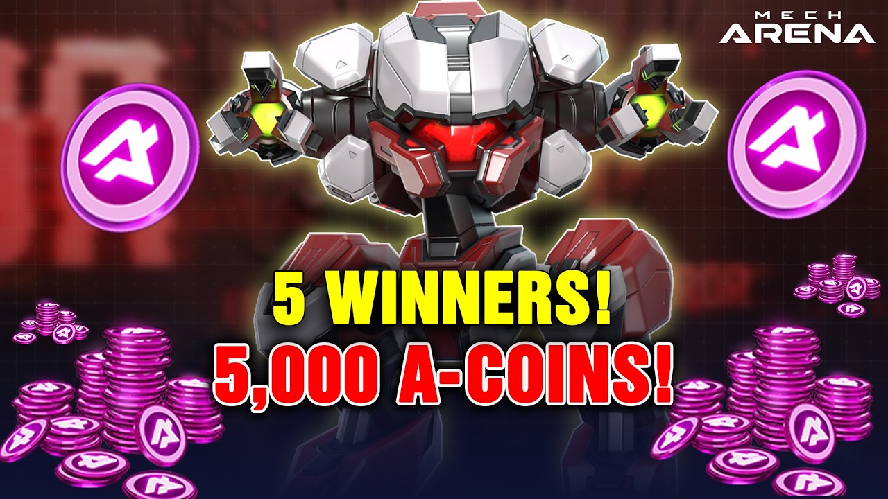 5 WINNERS ANNOUNCED! 🎉 5,000 A-Coins Giveaway | Mech Arena