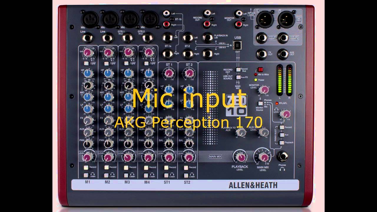 Allen & Heat Zed-10 record test  USB