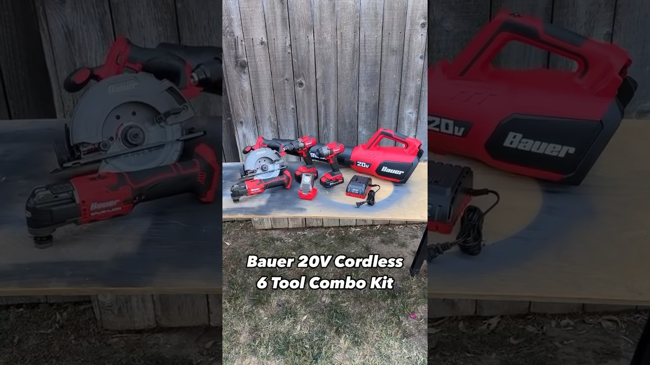 Bauer 20V Cordless 6-Tool Combo Kit | Harbor Freight