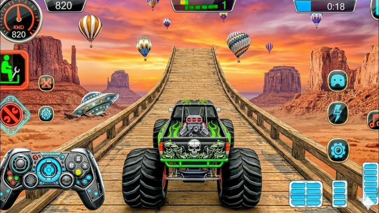 🚨 MONSTER TRUCK MEGA RAMP EXTREME | INSANE SKY-HIGH JUMPS AT FULL SPEED @RideUpSG 