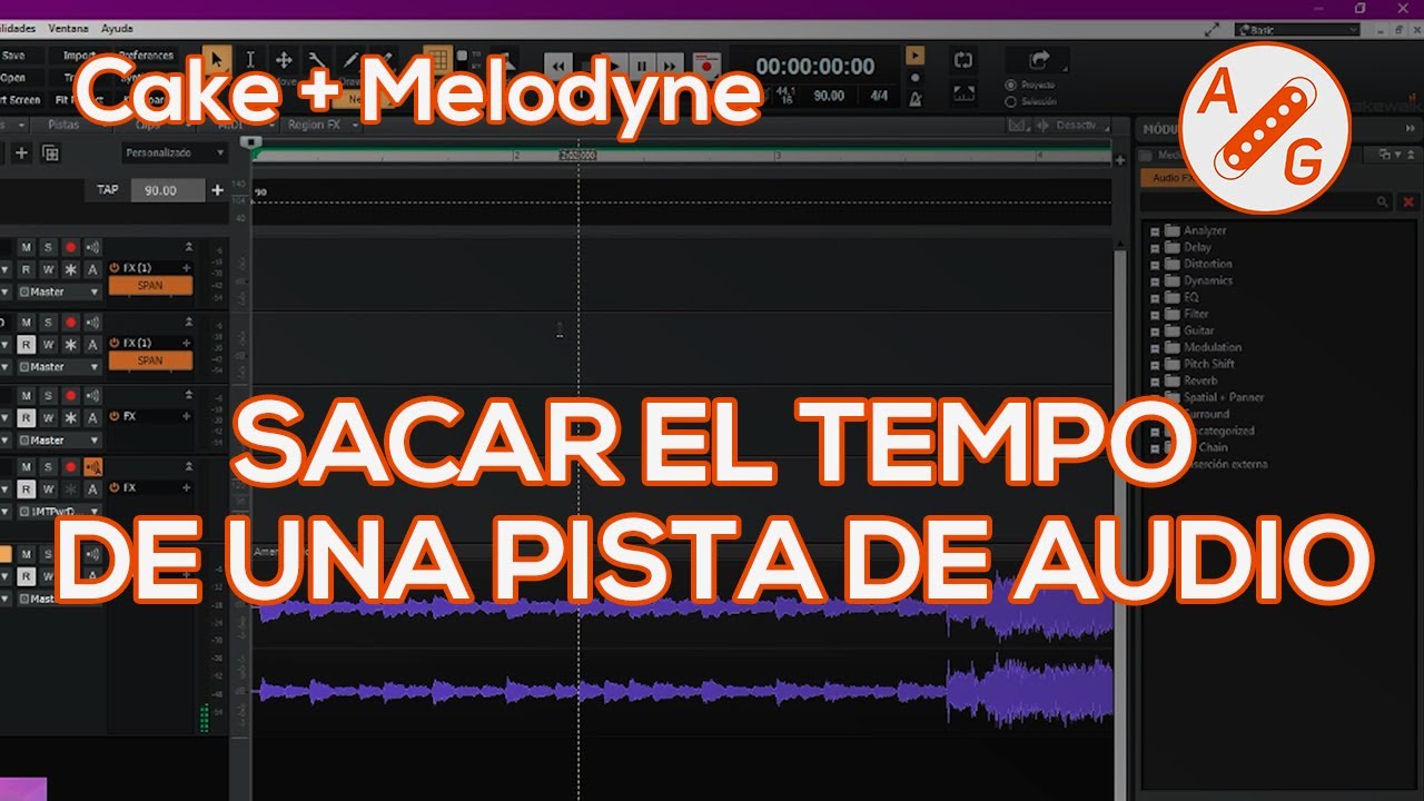Sacar el tempo de una pista de audio - CakeWalk y Melodyne