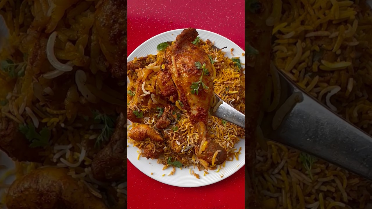 Noorani🍗Biryani: Recipe in Description #shorts #youtubeshorts #chickenbiryani #chickenbiriyani