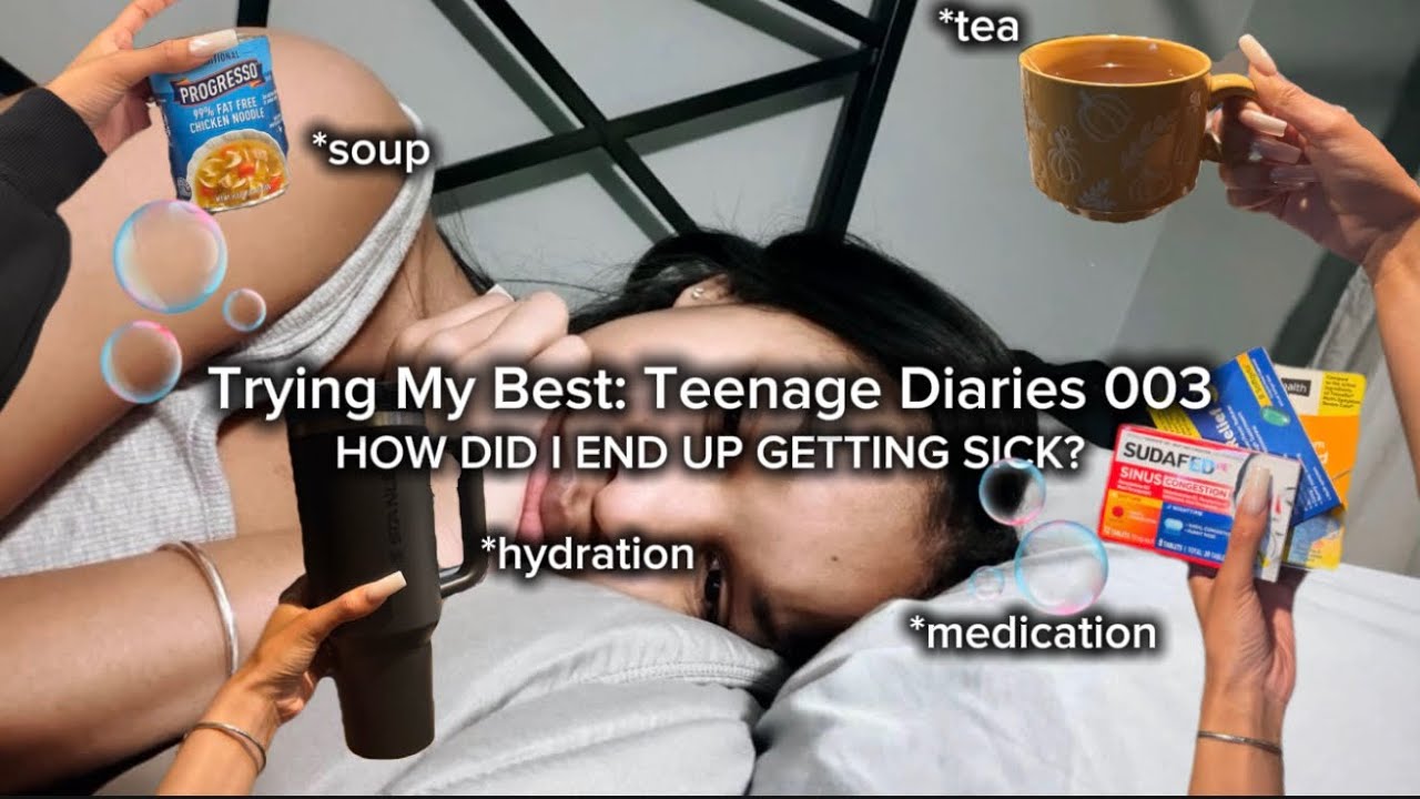 Trying My Best : Teenage Diaries 003🤒 | ice storm..& im sick???