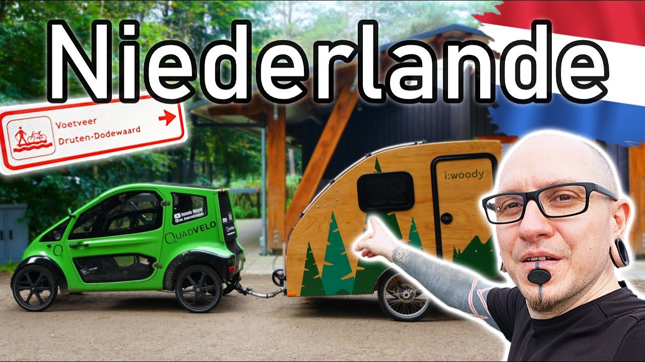 Mit QUADVELO und i:woody nach HOLLAND | KEINE FÄHRE und AKKUPROBLEME am 2. Tag | Fahrradwohnwagen