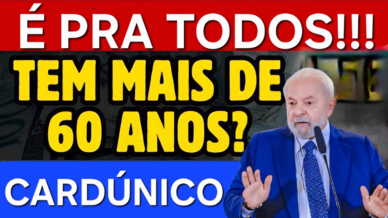 CARDÚNICO: É PRA TODOS QUE TEM MAIS DE 60 ANOS