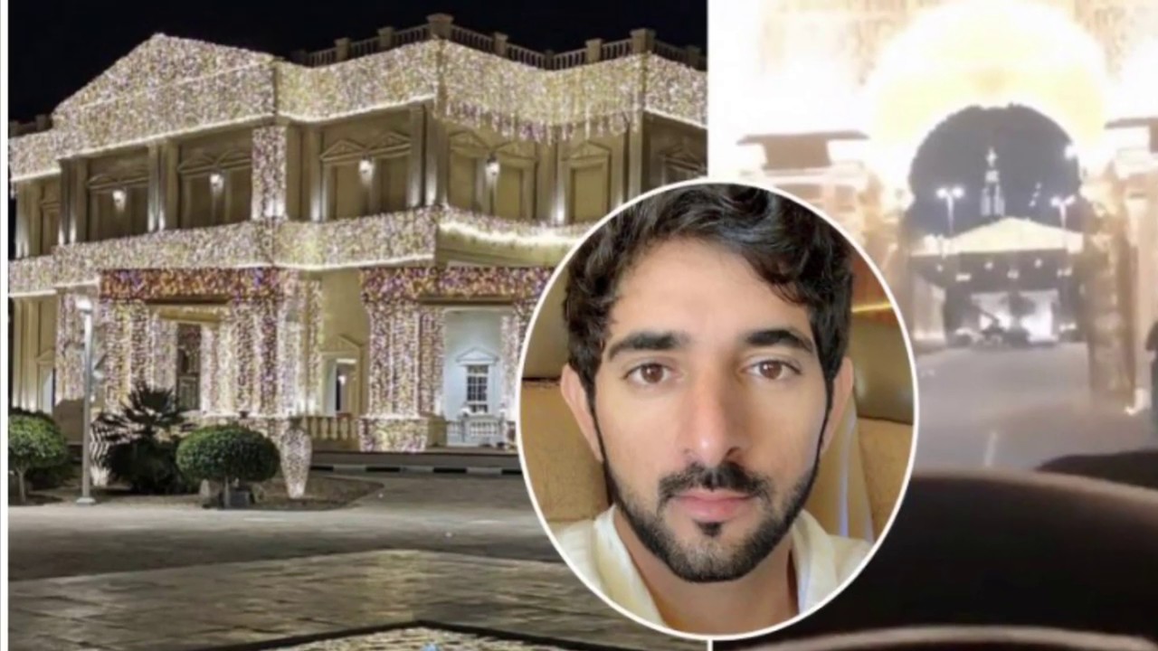 Crown Prince Sheikh Hamdan reception in Dubai place - adorned lighting