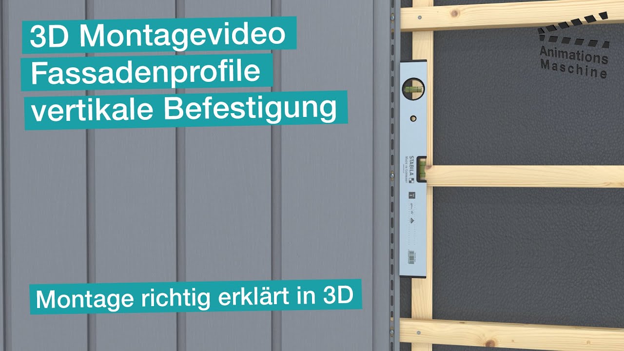 3D Montagevideo – Fassadenprofile vertikale Befestigung