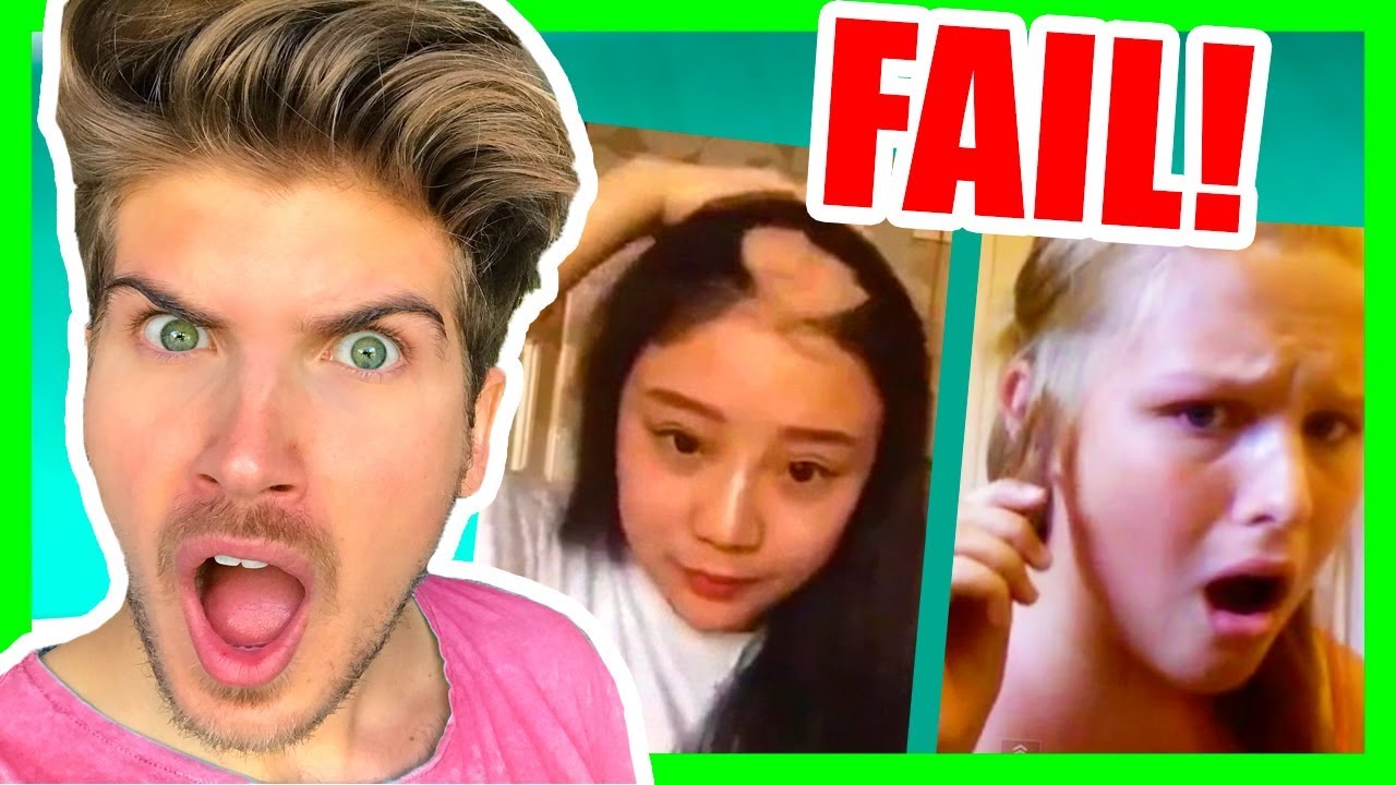 REACTING TO HAIR FAIL VIDEOS! (TRY NOT TO LAUGH)
