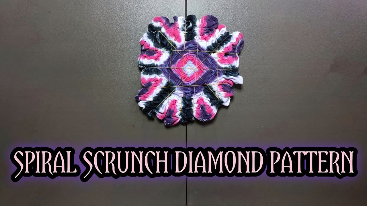 Spiral Scrunch Tie Dye DIAMOND PATTERN