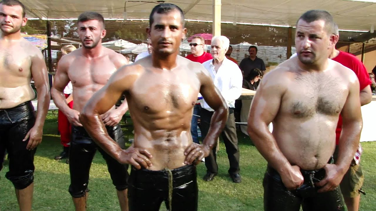 The oil wrestlers at Sohos/ Thessaloniki /Greece/2012