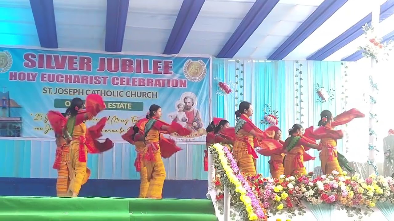 Silver Jubilee of St. Joseph's Catholic Church, Orang T.E.(Bodo Dance by Thaigirguri Mandali Mahila)