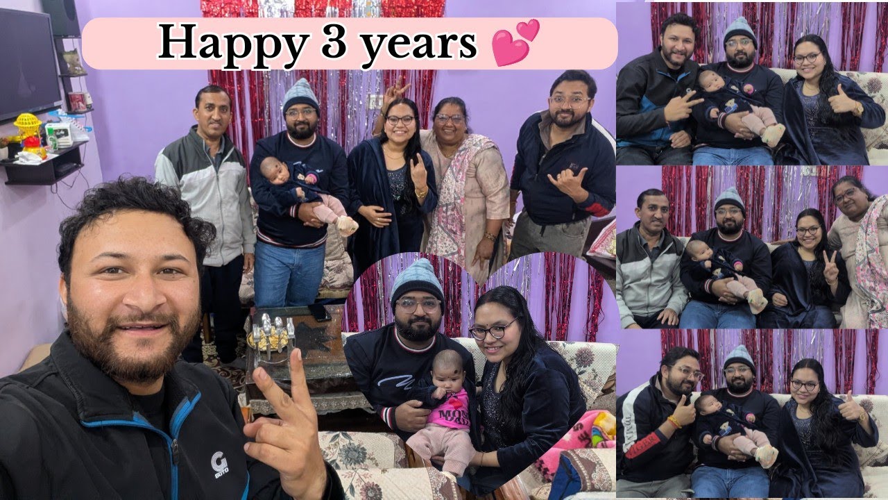 शादी के 3 साल पूरे 💍 | एनिवर्सरी सेलिब्रेशन 🏠 | अंजू का खतरनाक चैलेंज 😄| फैमिली टाइम ❤️