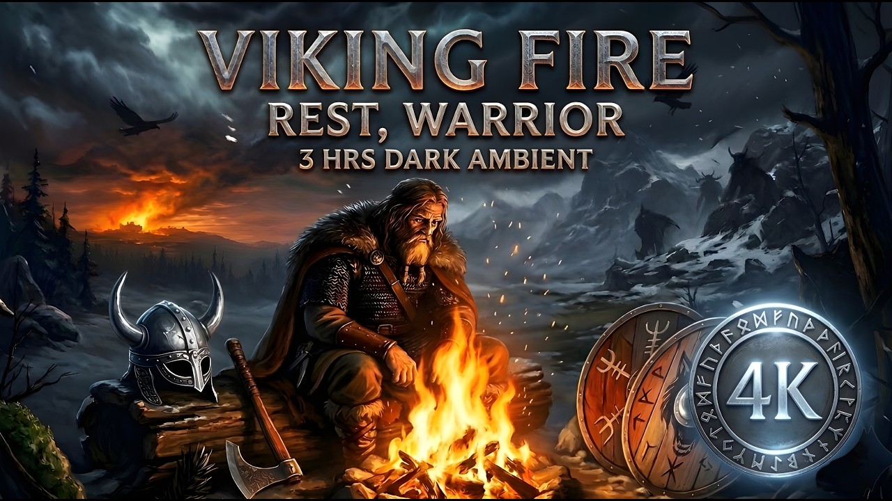 3 Hours of Nordic Pagan Music |4K| Winter Wind | Relaxation