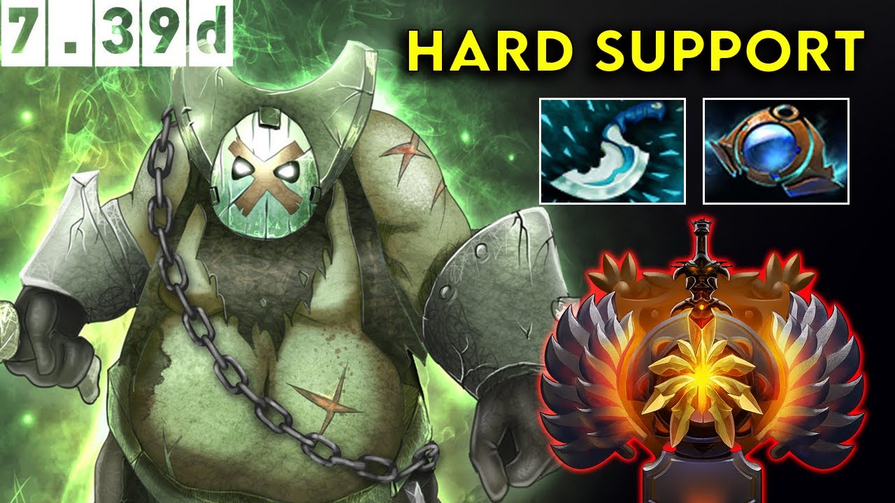 Pudge Immortal Soft Support - Dota 2 Patch 7.39d Pro Pub Gameplay