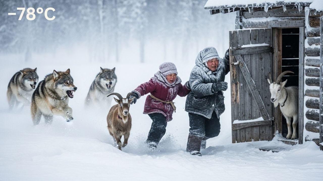 –78°C Blizzard: 94-Year-Old Yakut Grandma & Granddaughter Save Goats, Defend Pups from Wolves
