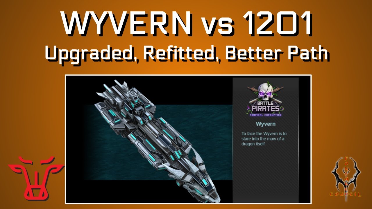 Battle Pirates: Updated Wyvern Build vs 1201 | simple path with better ship
