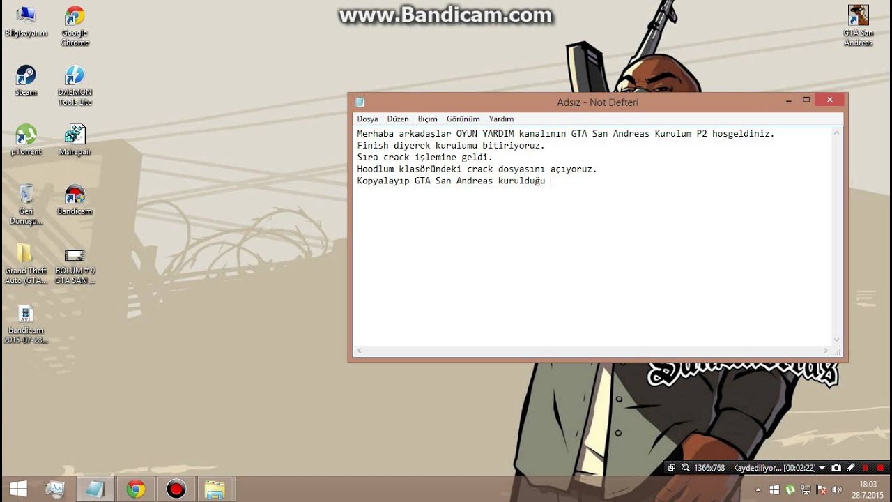 B&Ouml;L&Uuml;M # 10 GTA SAN ANDREAS   KURULUMU P2