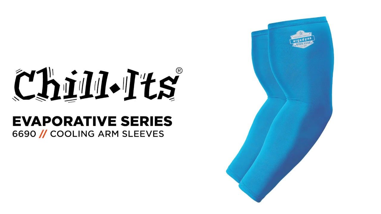 Ergodyne 6690 Cooling Arm Sleeves Provide Moisture Wicking When Dry & Instant Cooling When Wet