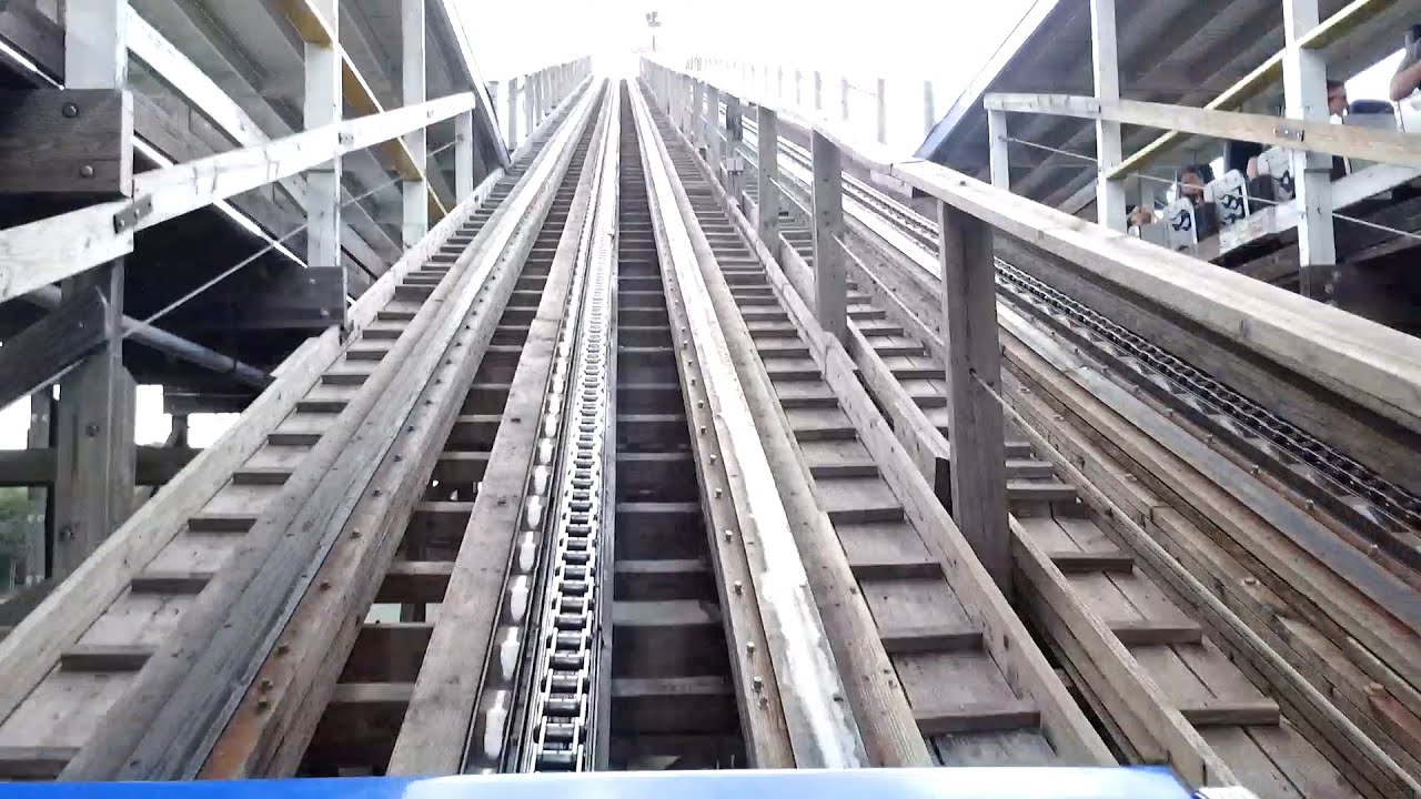 Thunder Road Carowinds Classic Wooden Roller Coaster POVs