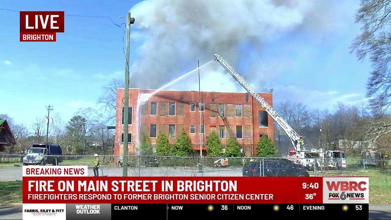 Former Brighton Senior Citizen Center on fire