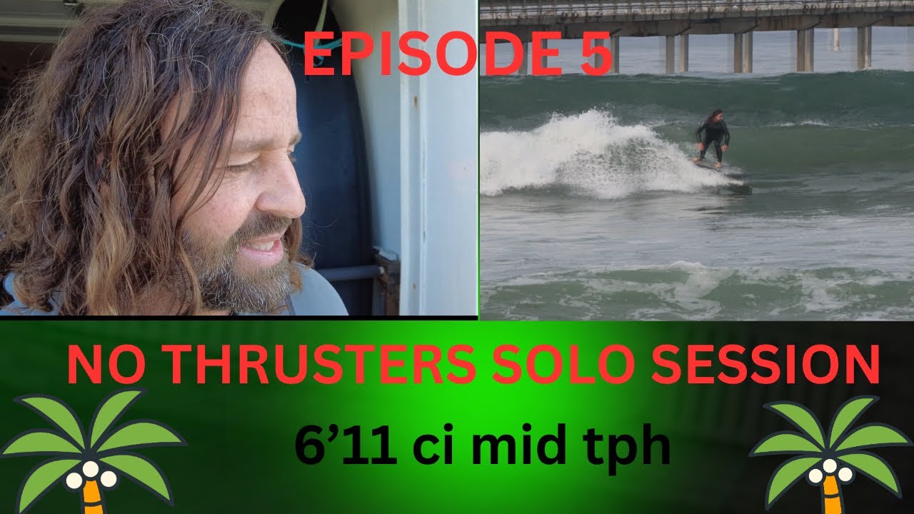 Over 50, No Thrusters | Single Fin Surfing at a Beach Break
