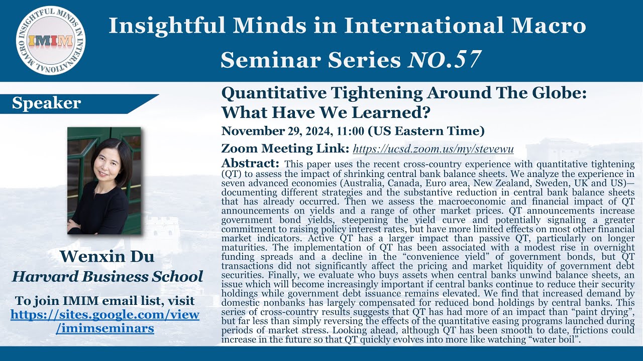 IMIM NO 57: Wenxin Du (Harvard Business School) with Discussants