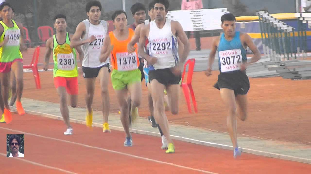 MEN'S  1500m. RUN FINAL. ALL INDIA INTER UNIVERSITY ATHLETICS CHAMPIONSHIPS-2014-2015Track and Field
