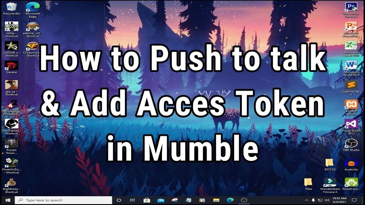 Mumble Tutorial - How to Push to Talk in Mumble And Add Access Token