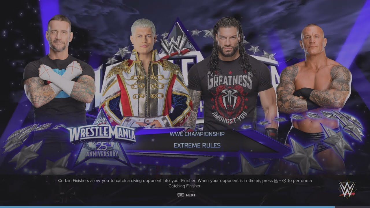 Extreme Rules Fatal 4-Way WWE 2K24 PS5 Gameplay
