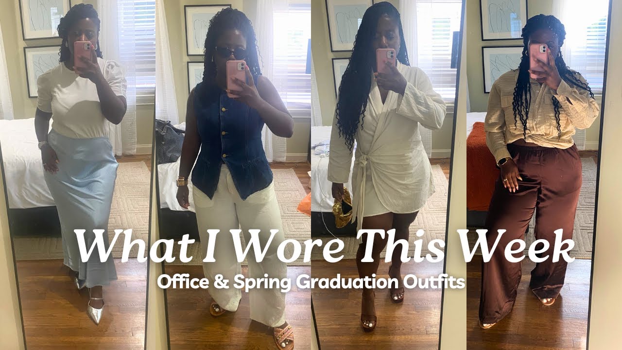 WHAT I WORE THIS WEEK|office + graduation outfits| Curvy Style