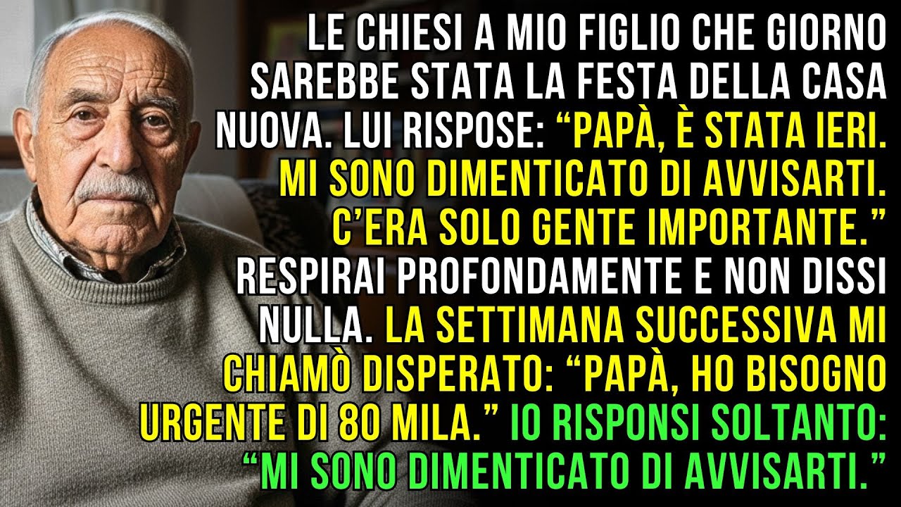 Mio figlio ha fatto una festa: ‘Papà, ho dimenticato di invitarti, c’era solo gente importante’.