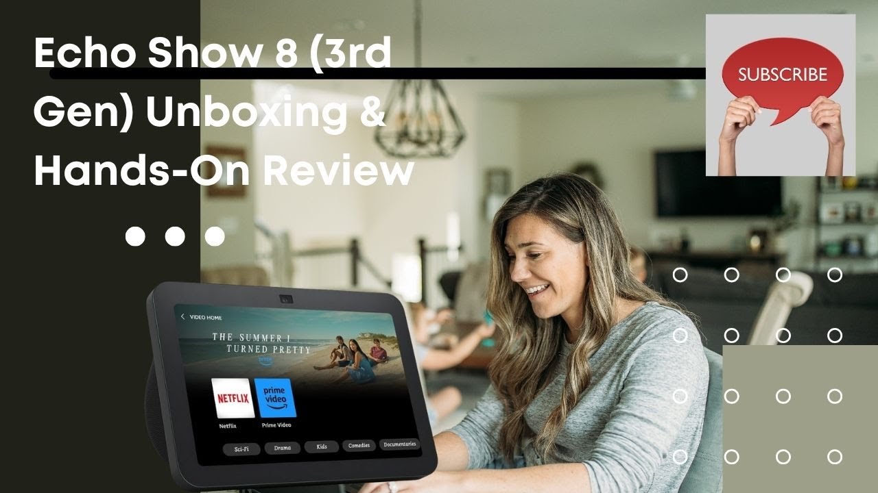 Echo Show 8 (3rd Gen) 2023 Unboxing & Hands-On Review | Charcoal with USB-C Stand