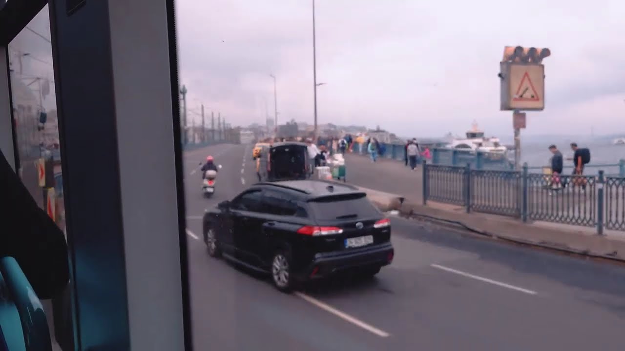 Tram ride in Istanbul.
