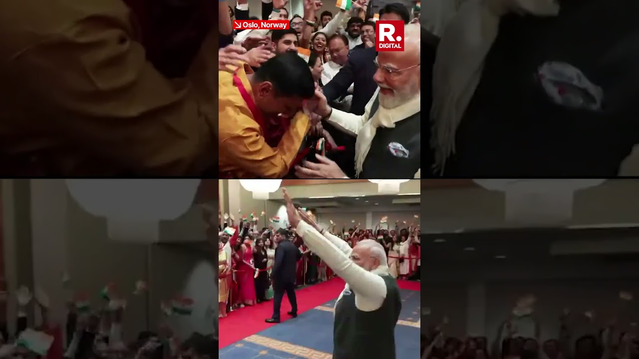 PM Modi Receives Warm Reception From Indian Diaspora in Oslo
