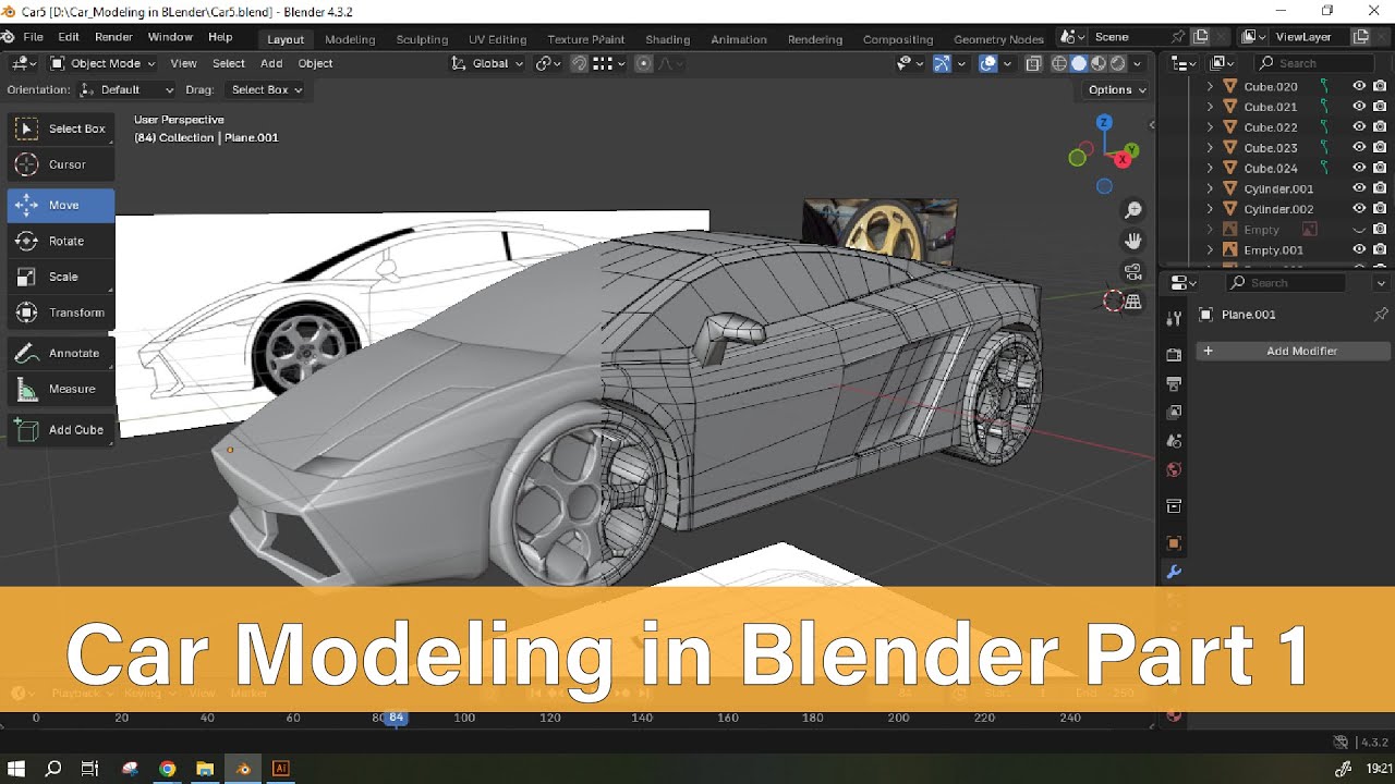 Car Modeling in Blender Part 1 