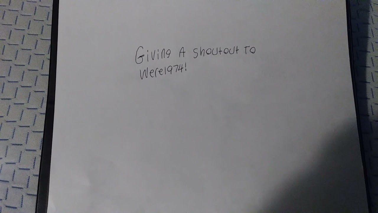 Giving A Shoutout To Were1974!☺