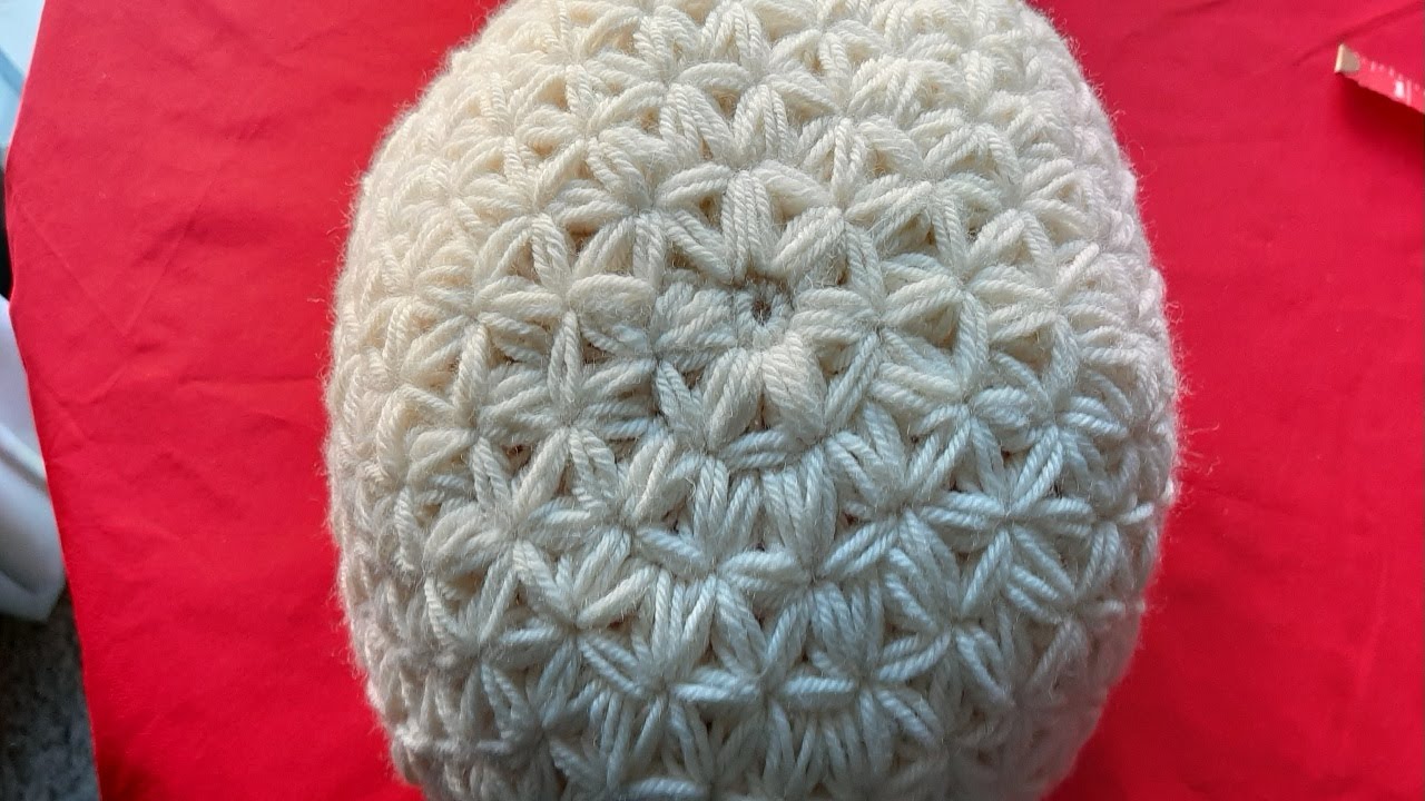 Cappello ad uncinetto a punto stella morbido