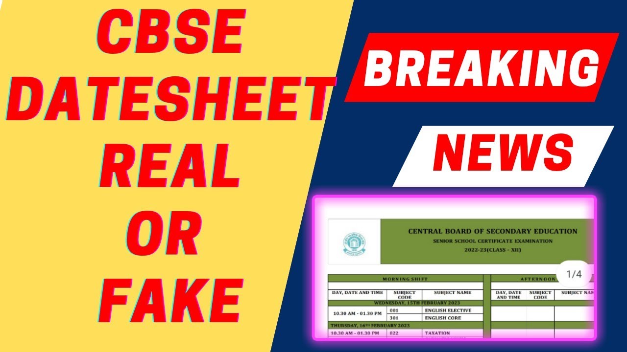 CBSE DATESHEET 2023 | FAKE OR REAL?