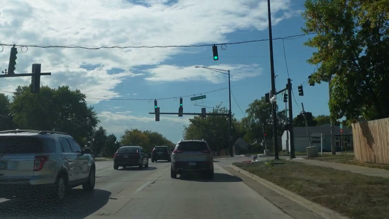 Roselle to Schaumburg 4K Illinois POV ASMR Drive "No Talking, No Song"