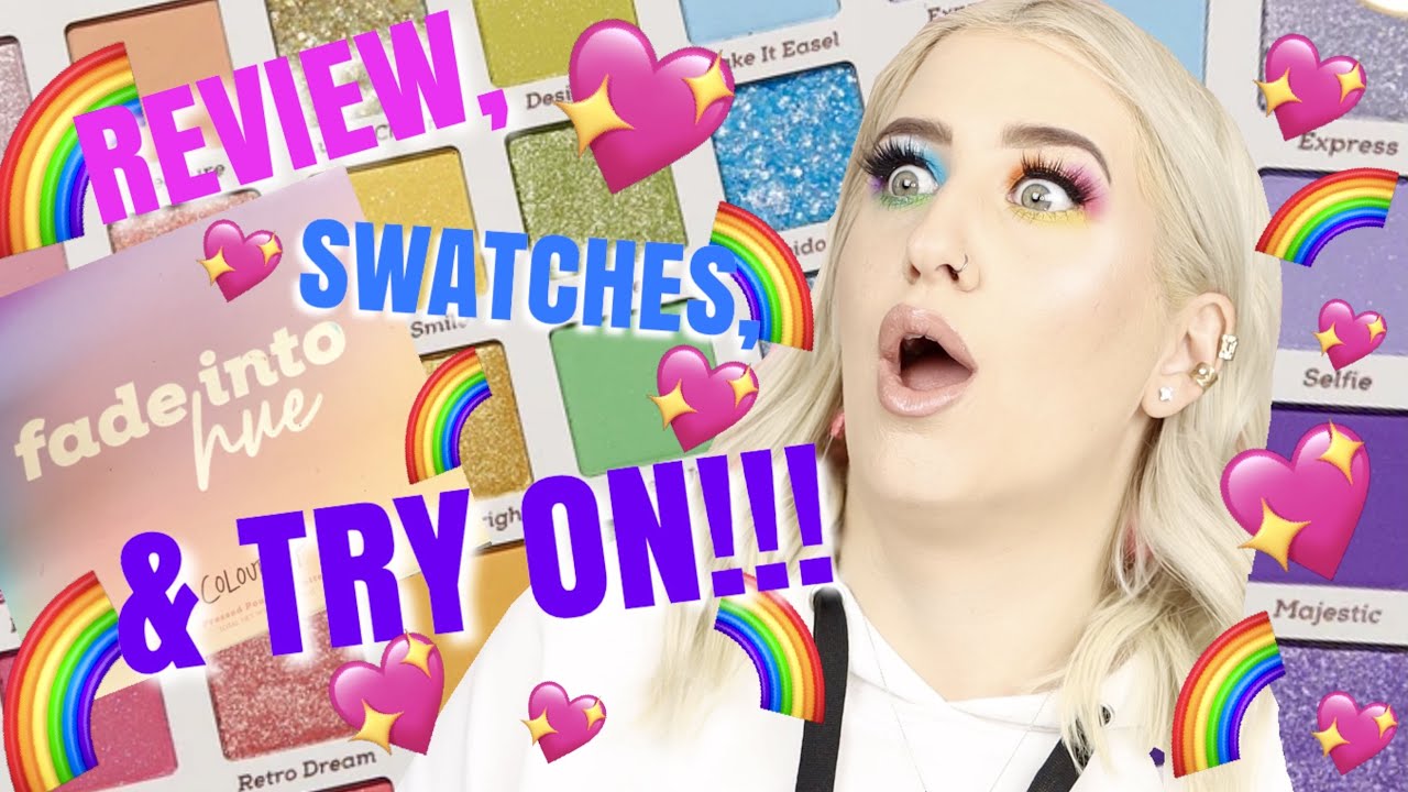 COLOURPOP FADE INTO HUE PALETTE! Rainbow Hearts are SCREAMING!!!