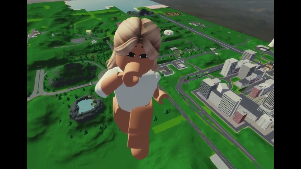 Giantess Nevaeh Walks over Town