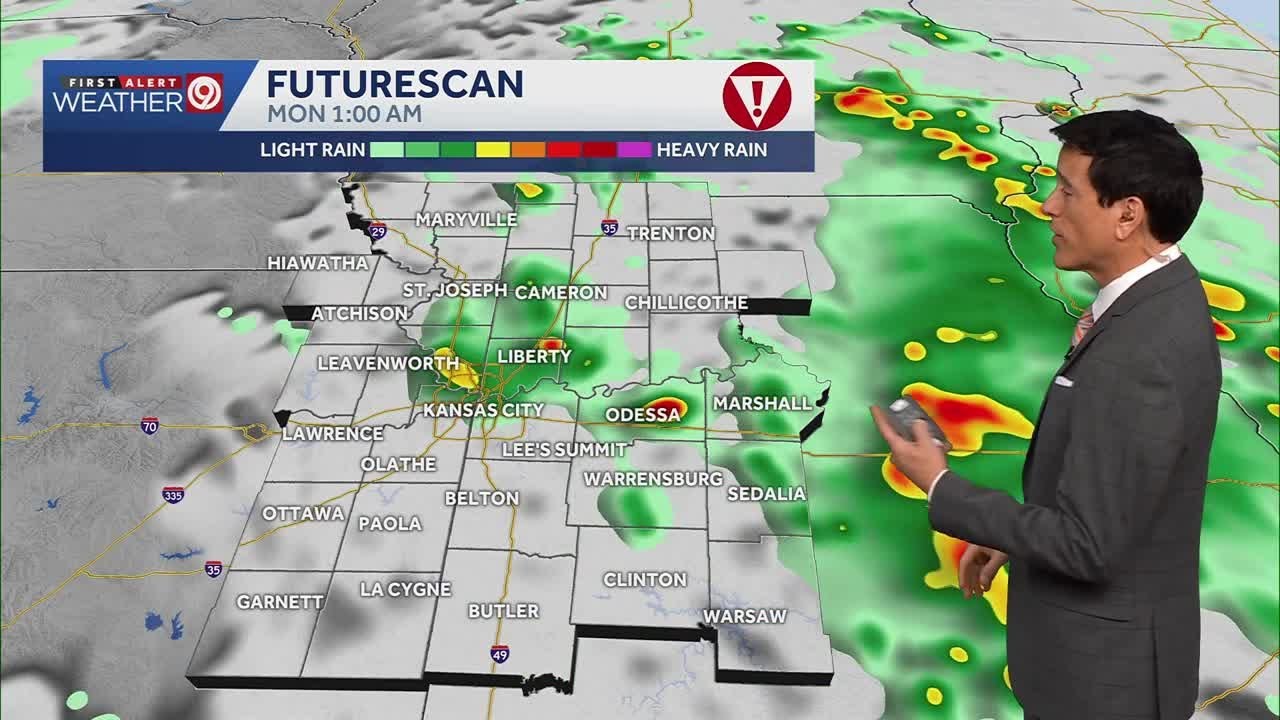 Kansas City weather: Spotty storms  possible late Sunday night, early Monday morning