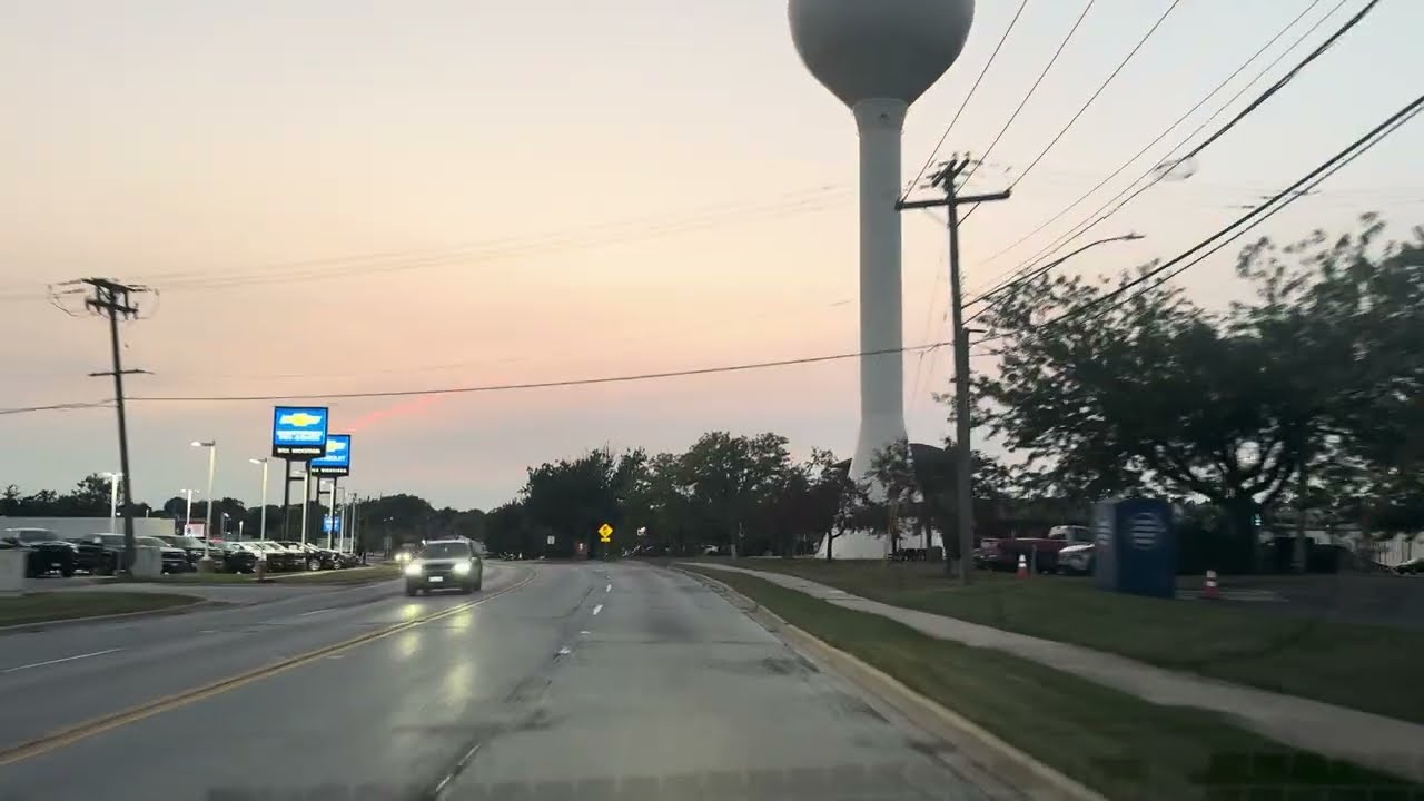 Relaxing drive Roselle, IL 4k
